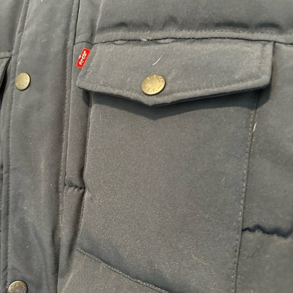 Levi’s Men’s XL Four Pocket Field style parka Jacket w/hood.  Quilted, lined. - Picture 10 of 11